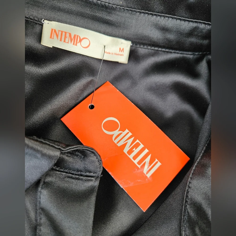 Intempo Black Satin Tunic - Picture 9 of 11